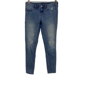 Mossimo Womens Blue Skinny Leg Power Stretch Mid Rise Denim Jegging Jeans 2/26